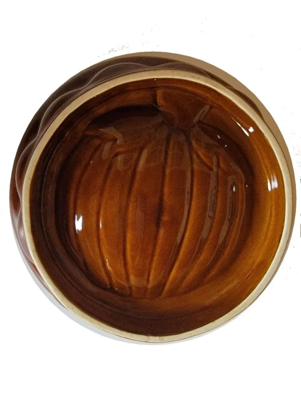 Crate & Barrel Pumpkin Ceramic Stoneware, Cake, Bread, Jello Mold, Fall Bakeware